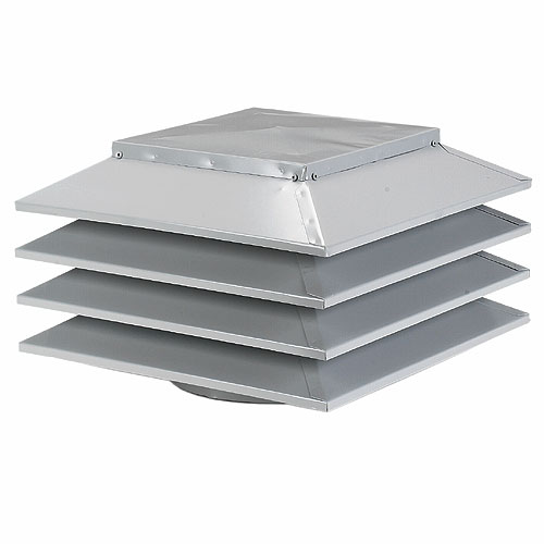 Tête de remplacement pour aérateur de toit en acier galvanisé Ventilation Maximum, gris, résiste aux UV, 12 po