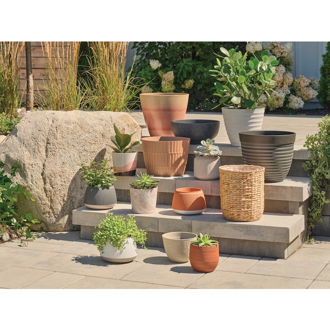 Jardinière Margarita de Cassie 1/pqt 8,5 x 5,71 po gris plastique