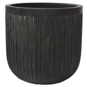 Pot de fleurs Global Outdoors, ciment, 16,1 po, anthracite