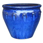 Pot Warrior, Allen+Roth, céramique 12.4 po bleu
