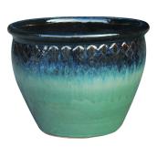 Pot Majestic, Allen+Roth, céramique 12,4 po x 11,2 po bleu