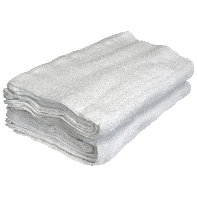 Moxie White Terry Towels - Pack of 48 - 14-in x 14-in