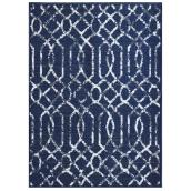 Carpette, 26" x 59", polyester, Electro, bleu