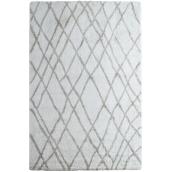 Tapis décoratif « trellis », 5-1/4' x 7-1/2', blanc