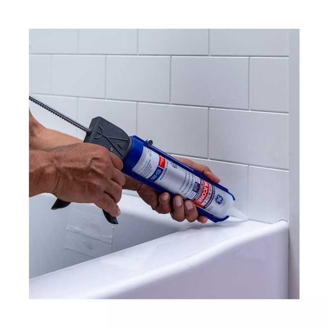 GE Kitchen & Bath Silicone Sealer - For Tub & Tile - 100% Waterproof - Clear - 10.1-oz