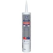 GE Kitchen & Bath Silicone Sealer - For Tub & Tile - 100% Waterproof - White - 10.1-oz