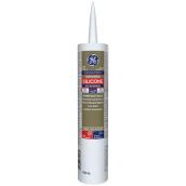 GE Advanced 299-ml White Silicone Sealant for Kitchen and Bathroom