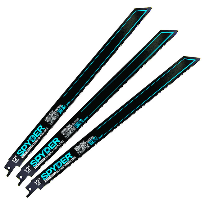 Spyder Saw Blade for Reciprocating Saw - 3x 12-in Blade Set