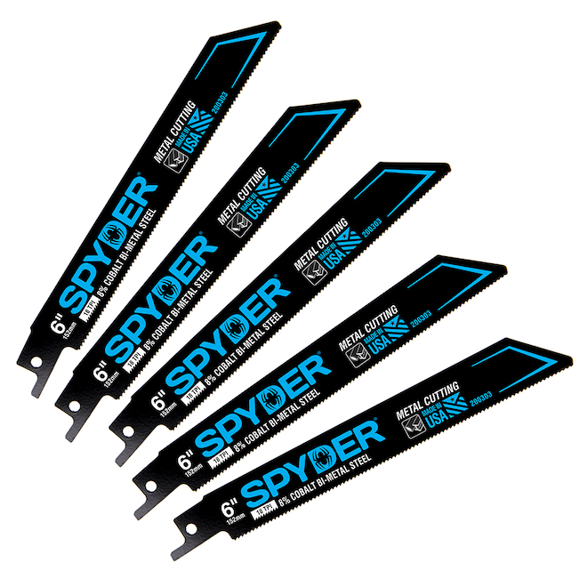 Spyder Saw Blade for Reciprocating Saw - Set of 5x 6-in Blades