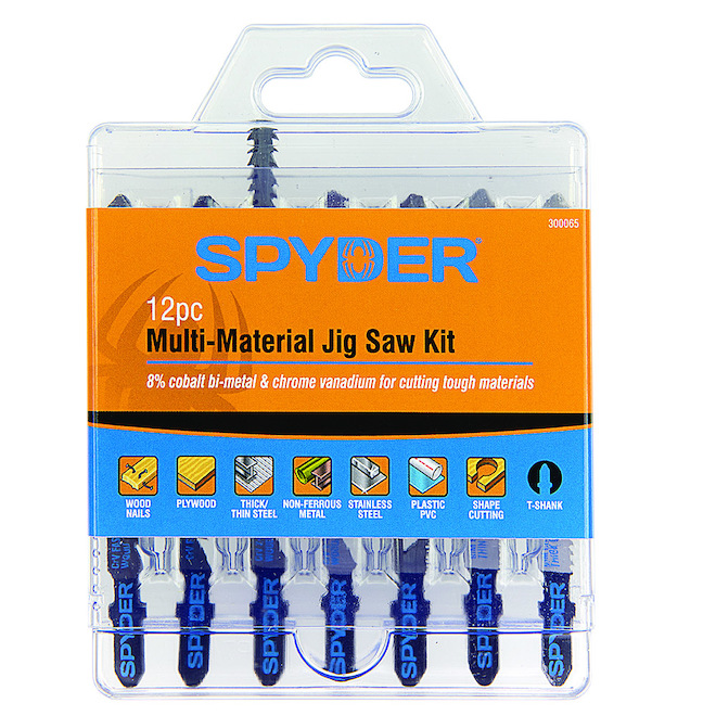 Spyder HSS Blade Set for Jig Saw - 12 Pieces