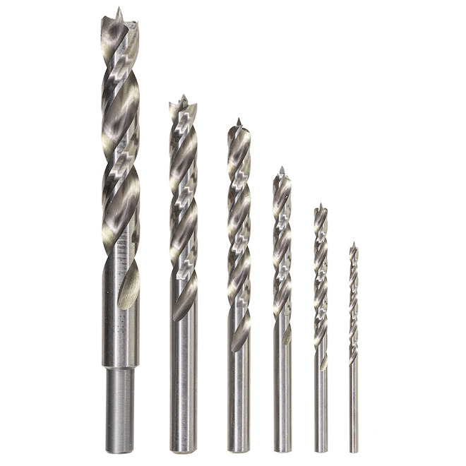 Spyder Stinger HSS Woodboring Brad-Point Bit Set - Assorted Sizes - 6 PCS