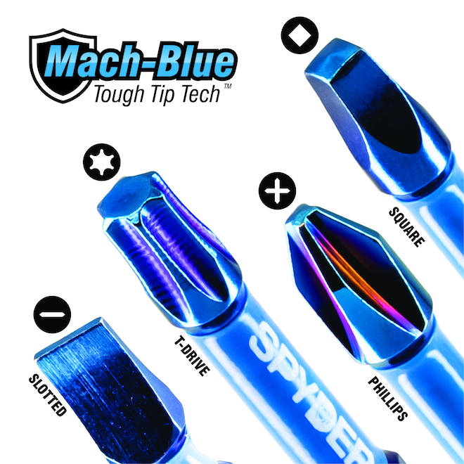 Spyder Mach-Blue Impact Bit Set 30 Pieces 19030CA | RONA