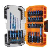 Spyder Mach-Blue 30-Piece Impact Drill/Driver Bit Set - 1/4-in - Hard Case