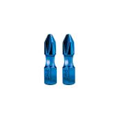 Spyder Mach-Blue Phillips #2 Steel Impact Driver Bit Kit - 1/4 x 1-in - 2/Kit