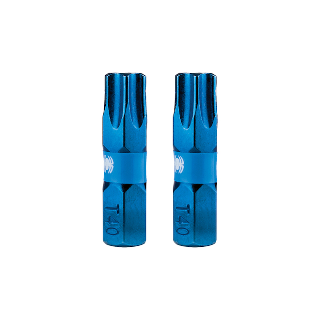 Spyder Mach-Blue Torx T40 Steel Impact Driver Bit Kit - 1/4 x 1-in - 2/Kit