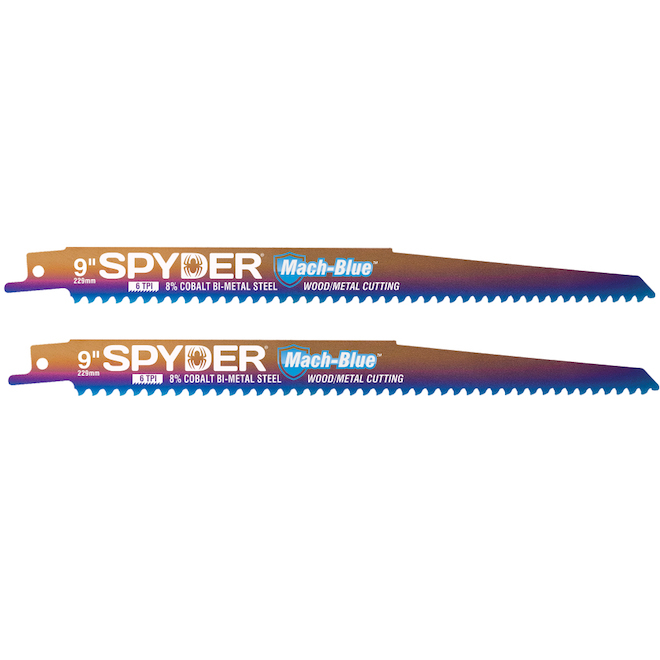 Universal Mach-Blue 2-Pack 9-in - 6 TPI Wood/Metal cutting Reciprocating Saw Blades