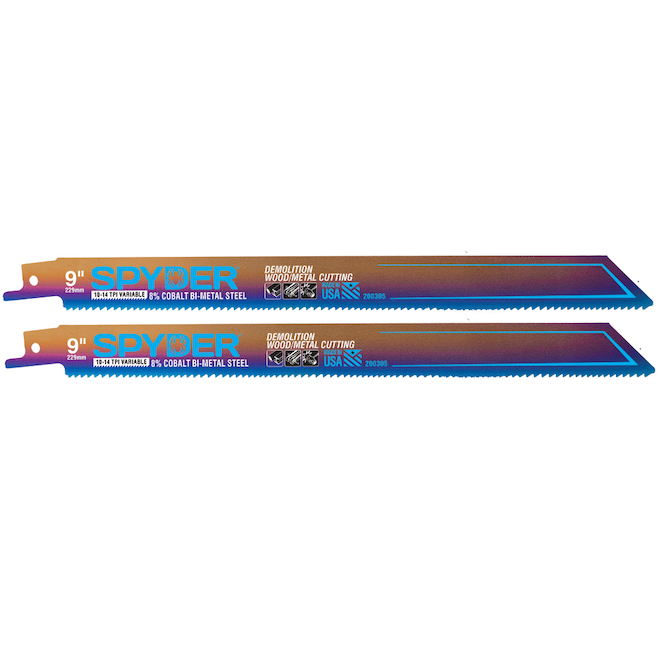 SPYDER Universal MachBlue 2Pack 9in 10/14 TPI Wood/Metal cutting