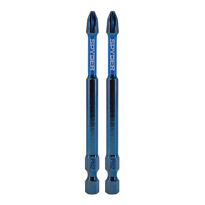 Embouts pour percussion à choc, Spyder Mach-Blue, 2 morceaux, 1/4 po x 3 1/2 po