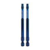 Embouts pour percussion à choc, Spyder Mach-Blue, 2 morceaux, 1/4 po x 3 1/2 po, T25