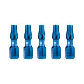 Spyder Mach-Blue T25 1/4-in x 1-in Impact Driver Bits 5-Pack