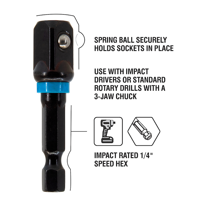Spyder 3-Piece Impact Socket Driver Adapter Set