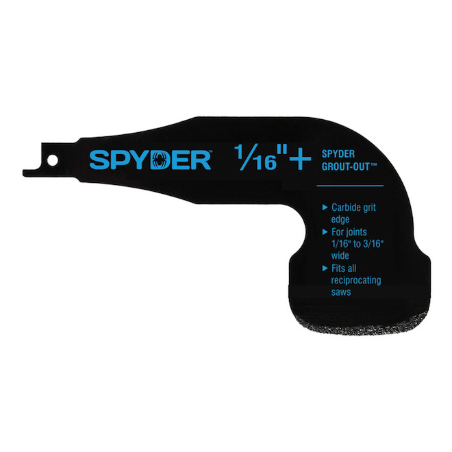 Spyder 1-Pack Reciprocating Saw Grout Removal Tool Attachment, 1/16-in