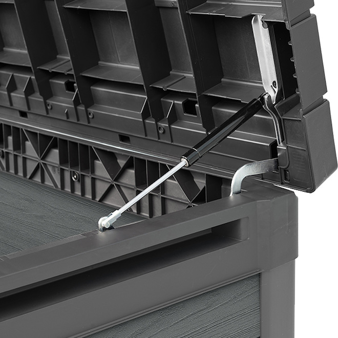 KETER Cortina Black and Grey Resin 100-gal. Deck Box