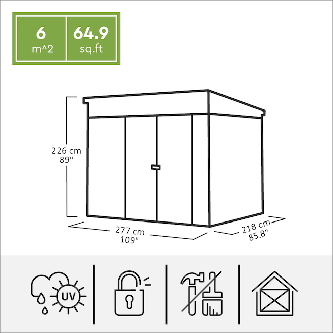 Keter Cortina 97 Storage Shed in Evotech Composite 7 x 9-ft