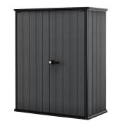 Keter Cortina Alto 4 x 5 x 2-ft Dark Grey Resin Outdoor Vertical Storage Shed w/ Floor