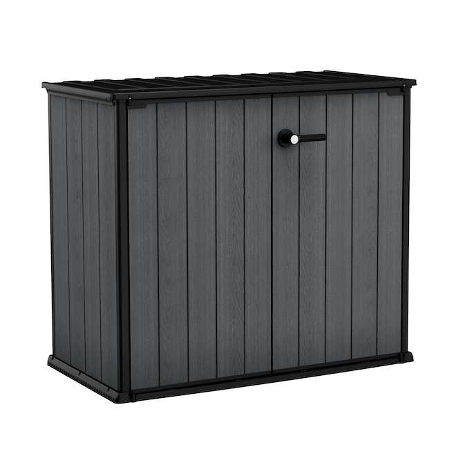 Keter Cortina Bella 4 x 4 x 2-ft Dark Grey Resin Outdoor Vertical Storage Shed