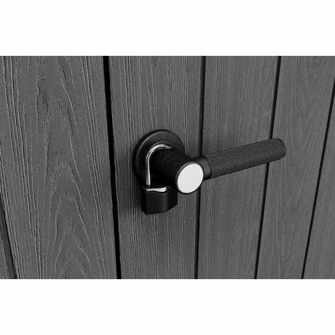 Keter Cortina Bella 4 x 4 x 2-ft Dark Grey Resin Outdoor Vertical Storage Shed