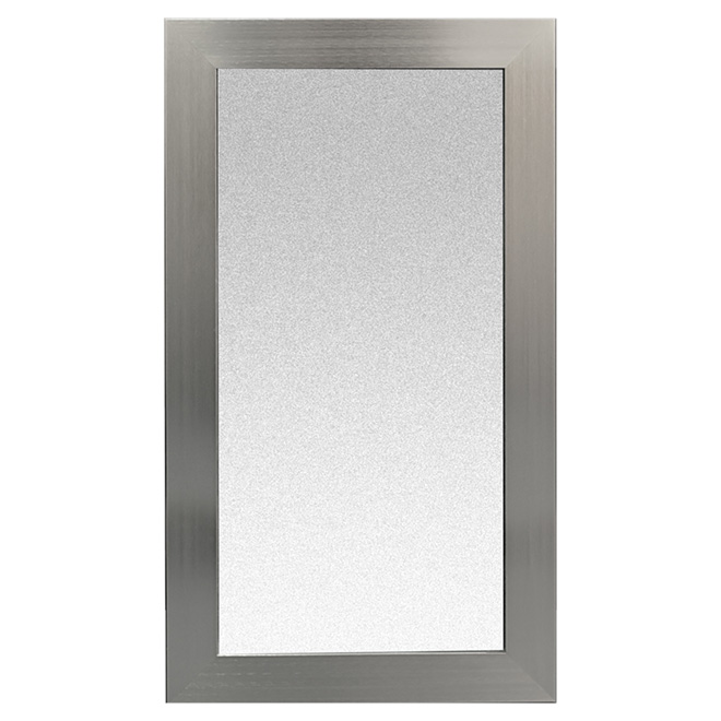 Ebsu Oslo Aluminum and Glass Kitchen Cabinet Door - 15-in x 30-in - Aluminum