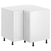 Eklipse Cristal Corner Base Kitchen Cabinet - White - 36-in x 34.5-in - Melamine and MDF