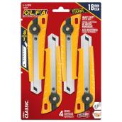 Olfa Retractable Utility Knife 18 mm Blade - 4/Pack