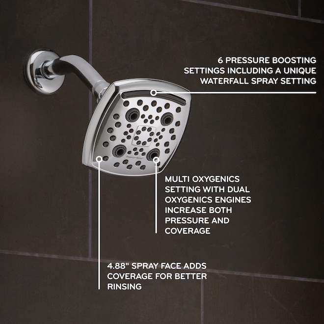 Oxygenics Marvel Polished Chrome - 6-Settings Hand Shower (1-Pack)