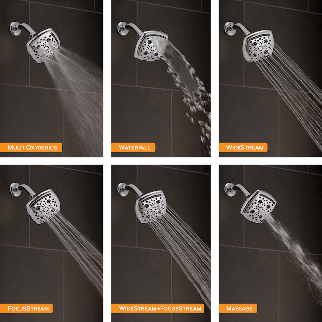 Oxygenics Marvel Polished Chrome - 6-Settings Hand Shower (1-Pack)