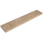 Luxo Marbre Sidesplash Panel - Natural Stone Brown - 21-in L x 4-in W - For Bathroom Vanities