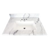Vanity Countertop - 31" x 22", Black Veined White