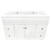 Vanity Double Sink - 2 Doors/4 Drawers -49