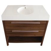 Vanity Sink - 2 Drawers/1 Shelf - 35 1/2