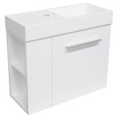 Mini 1-Door Vanity with Sink - White