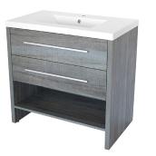 Luxo Marbre Vanity Sink - 2-Drawer - Modern - Marble