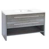 Luxo Marbre Relax Vanity - Blue - Cultured Marble - 2-Drawer