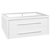Meuble-lavabo, 2 tiroirs, 30 1/8" x 21 3/4", blanc