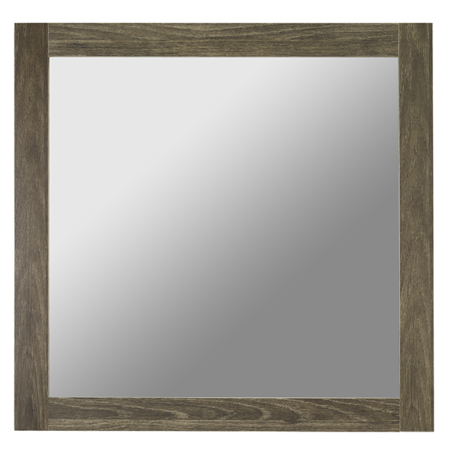 Miroir style moderne, Relax 22", 30", mélamine, chêne Alamo