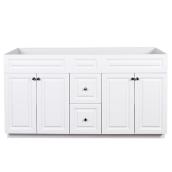 Luxo Marbre West Vanity Shaker Style with 4 Doors and 2 Drawers 60-in White