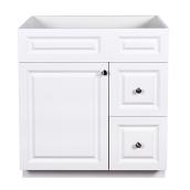 Meuble lavabo West Luxo Marbre style shaker à 1 porte et 2 tiroirs 30 po blanc