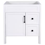 Meuble-lavabo Nord Luxo Marbre, 30 po x 21 po x 34 po, 1 portes et 2 tiroirs, blanc mat