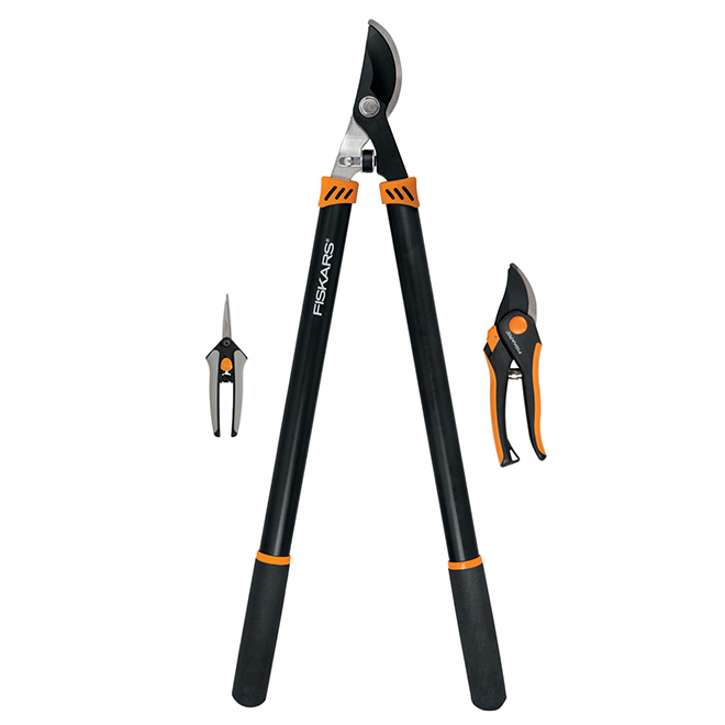 Fiskars Garden Tools - Steel - Set of 3 - Black/Orange 395510-5001 Fiskars Garden Tools - Steel - Set of 3 - Black/Orange 395510-5001