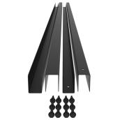 Barrette Black Steel Channels for Vinyl Board Fencing - 4/Pack